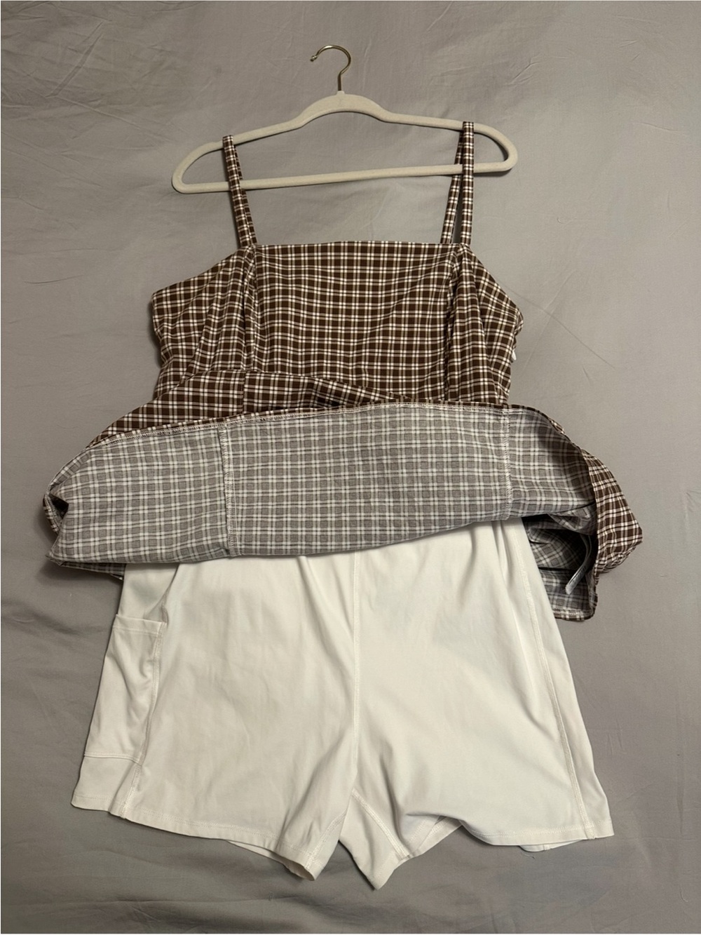 Abercrombie & Fitch Brown Plaid Mini Dress - Picture 3 of 5